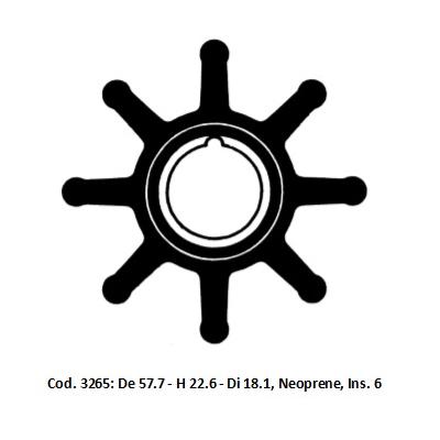 Girante Ancor 3265 - De 57,7 - H 22,6 - Di 18,1 Neoprene - Ins. 6