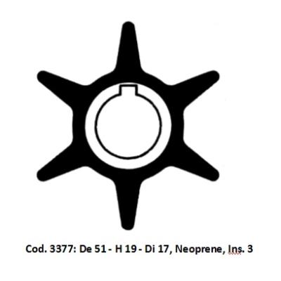 Girante Ancor 3377 - De 51 - H 19 - Di 17 Neoprene - Ins. 3