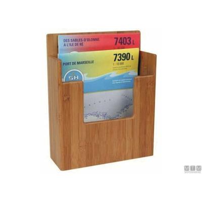 Contenitore porta-carte in legno Bamboo Marine System mm. 230x75xH300