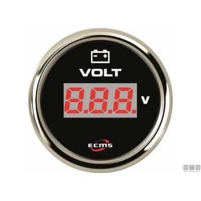 Voltometro Digitale 8-32V. ECMS Black Chrome