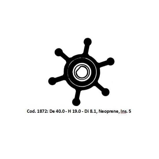 Girante Ancor 1872 - De 40 - H 19 - Di 8.1 Neoprene - Ins. 5